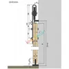 4–8,2 Fuß Vintage-Industrie-Speichen-Europäischer schwarzer Stahl-Schiebe-Scheunentor-Hardware, Schrank-Set, Türschiene, Carbon