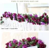 20 SZTUK MOQ Free Shoping 250 CM / 98.5inch 5Color Symulacja Sztuczna Ślubna Róża Kwiat Cane Winorośl Dekoracji Wedding and Home Meble