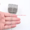 50meter / roll grote groothandel in bulk sieraden vinden ketting zilver roestvrijstalen sterke platte ovale rolo cross chain fit hanger diy