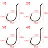 100pcs 7384 High Carbon Steel Fishing Hooks Black Offset Sport Circle Bait Fishing Hook Size 1804673939