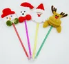 Stylo à bille de Noël lumineux LED avec cadeau cadeau stylo léger pour cadeau de Noël créatif pour enfants