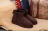 Gratis frakt 2017hot vinter snö stövlar klassiska damer varma mini stövlar jul dam minis skor kastanj choklad grå svart försäljning