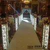 8 unids/lote 115*20*20 cm fantasía boda tallada pilar banquete camino plomo soporte decoración con luz LED incorporada