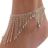 Nieuwe Bridal Anklet Voet Sieraden Strand Bruiloft Wit Crystal Rhinestones Butterfly Anklets voor Dames Mode Barefoot Sieraden Accessoires