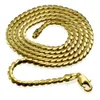 Eleganta smycken 18k gult guldfyllt halsband 45cm längd n270