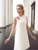 새로운 디자인 흰색 짧은 공식 파티 드레스 2017과 재킷 랩 칼집 새틴 패션 코트 새틴 이브닝 가운 219s