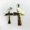 Unisex Religious Faith Three-Tier Crosses Chain Couple Pendant Necklace Gift #R671