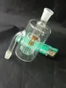 Blue and green external pots glass bongs accessories , Unique Oil Burner Glass Pipes Water Pipes Glass Pipe Oil Rigs Smoking with Dropper
