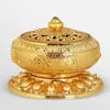 Wholesale- Classical Copper Alloy Antique Copper Alloy Incense Censer Simple Aromatherapy Incense Burner Free Shipping