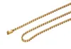 Mode svart / guld / silver färgpläterad 24 tums bollkedja halsband rostfritt stål guldkedja halsband coola halsband