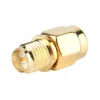 50pcs lot For RF Coaxial Cable Gold Plated Color RP SMA Female Jack to SMA Male Plug Straight Mini Jack Plug Wire Connector Adapte243v