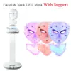 LM002P MOQ1 3 Color Photon LED red blue Infrared microcurrent mask for face beauty acne treatment salon beauty machine with trolley