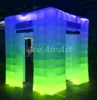 8ft x8ft x8ft 3 Portes Full Wall Glow Gonflable Portable Photo Booth Enclosure Avec Led Lights Offert Made In China