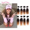 Capelli umani 8bundles Colore Brownbug 250Gram Wave profonda Extensioning Brasile Extensionmonmonson -Mongolian Curly Braiding Hair per Euusuk WO3335599