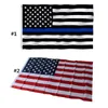 American USA US Flags Blue Line 90x150cm 3 By 5 Foot Thin Red Line Black White And Blue With Brass Grommets
