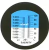 Freeshipping Handheld Ny Ankomst Salthalt Refraktometer 0-10% Akvarium Vatten Salt Hydrometer Mätning med ATC