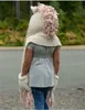 스카프 후드 니트 비니 코스프레 사진에 담은 무료 배송 (18 개) 디자인의 새로운 크로 셰 뜨개질 만화 동물의 뿔 겨울 모자