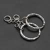 Hot Sell! Antique Silver Band Chain key Ring DIY Accessories Material Accessories