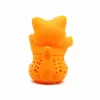 Novo coador de chá de gatinho de desenho animado de silicone infusor de chá de gato fofo criativo adorável laranja gatinho ferramentas de chá de silicone 3862406