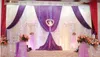 3 * 6m Bruiloft Party Stage Celebration Achtergrond Satin Gordijn Drape Pilar Plafond Achtergrond Huwelijksdecoratie Sluier WT016