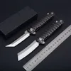 high-end C81 Folding Knife D2 steel blade,58-60HRC black gift box black Stainless steel handle EDC tool Free shipping