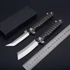 high-end C81 Folding Knife D2 steel blade,58-60HRC black gift box black Stainless steel handle EDC tool Free shipping