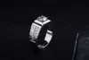 Yhamni Original Real 925 Sterling Silver Ringar För Man Bröllop Förlovnings Ring Mode Diamant Smycken Men Finger Ring Njz002