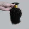 1 Jet Black Kinky Curly Virgin Hair I Tips Hårförlängningar 100Gstrands Afro Kinky Curly Hair Keratin Extensions9553855