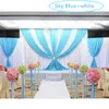 Novos 3 pçs / lote (1 pcs 4 * 3m + 2 pcs 2 * 2m) pano de fundo de casamento com swag gelo cortina de festa de festa de festa de festa decoração de casamento