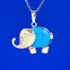 Elephant Hangers Ketting Ketting Natuurlijke Gem Stone Crystal Pendant Lapis Lazuli Opal enz. Pendulum Charms Reiki Sieraden