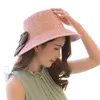 Sombreros de paja para mujer con lazo, sombrero ajustable para el sol, Snapback, Gorras plegables de moda, gorro de sol Hip Hop para mujer