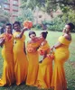 Zuid-Afrikaanse Uit Schouder Bruidsmeisjes Jurken 2017 Plus Size Mermaid Maid of Honour Jurken Bruiloft Gast Formal Party Jurk