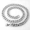 Mode-sieraden 316L Rvs Heren Jongens 10mm / 15mm Cubaanse Curb Chain Link Ketting Vintage Sluiting voor Herengeschenken 20 Inch - 32 Inch