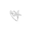 Cheap Fashion Adjustable Twinkle Stretch Star Ring Nautical Beach 2 Starfish Ring for Women Birthday Gifts EFR068254i