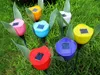 12pcs/Lot Colorful Solar Tulip Flower Light Powered Flower LED Lawn Lamps for Outdoor Garden Light Decoration Freeshipping