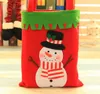 Borsa regalo di Natale Borsa per dolciumi di NATALE Borsa per caramelle personalizzata Babbo Natale pupazzo di neve Alce Borse per albero di Natale Decorazioni per feste di Capodanno