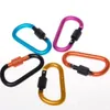 Thickened diameter 8CM Colorful Aluminum Alloy D Styles Climbing Button With Lock Carabiner Keychain Hanging Hook Camping Backpacking Buckle