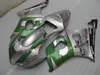 Fairing Kit för Suzuki GSXR1000 03 04 Silver Green Motorcykel Fairings Set GSXR1000 2003 2004 OT03