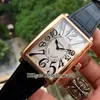 Alta qualidade longa ilha clássica 1200 sc whtie dial automático relógio masculino rosa ouro caso pulseira de couro barato novos relógios292t