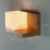 Willlustr Cubi Wall sconce glass Lamp wood shelf cubic Modern light hotel restaurant doorway porch vanity lighting novelty cafe bar