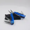 Bärbar multifunktionsvikning Plier Tactical Steel Twiers Multi-Purpose Combined Knives Outdoor EDC Tools Blue Färg Partihandel