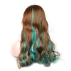 Woodfestival Green Brown ombre Wig Femmes HARAJUKU Perruques Lolita Long Wavy Synthetic Hair résistant à la chaleur Fibre Wigs Curly689837