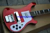 Ny stil 4003 Electric Guitar Abalone Inlag Bass Candy Red Color Electric Bass Guitar Musikinstrument