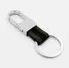 Anpassad bokstäver Creative Business Men Leather Keychain Metal Car Key Ring midja Hängade nyckelkedjor för män gåva