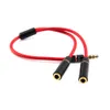 5 sztuk / partia Freeshipping 3.5mm Stereo Słuchawki Audio Y Splitter Adapter Adapter Plug Jack Cord Męski do Kabel