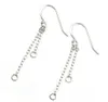 10 Pars / lot 925 Sterling Sterling Silver Orecchino Hook Hook Cains Componenti per il regalo di gioielli artigianale fai da te WP246