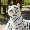 Dorimytrader Big Soft Simulated Forest Animal Tiger Plush Toy Stuffed Lying Animal Tiger Kids Present 51inch 130cm DY60597