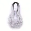 Middle Hairline Wavy Costume Wigs WoodFestival Synthetic Long Carnival Wig Cosplay Blonde Pink 8 Colors