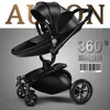 도매- 2017aulon Baby Stroller 360 회전 황금 프레임 베이비카 2 in 1 수면 바구니를 포함하여 1