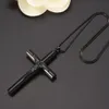 Big Jesu Cross Cremation Urn Hanger Ketting, 2 Kleuren Memorial Ash Keepsake Funeral Urn Casket Mode-accessoires